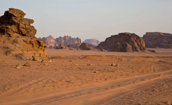 Desierto Por Mañana Wadi Rum Jordania — Foto de Stock