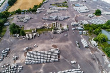 Fabrika beton bloklar için hava görünümünü yapı malzemeleri Sanayi ürünleri homebuilding İnşaat için taşlar