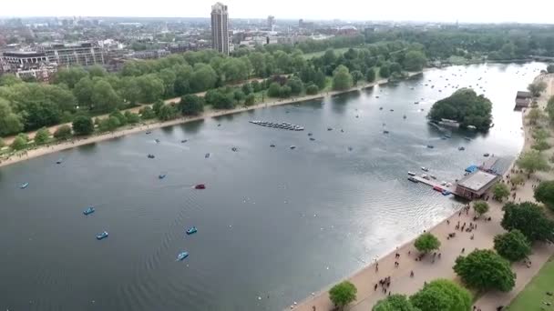 Güzel manzara etrafında Hyde Park, London, Büyük Britanya — Stok video