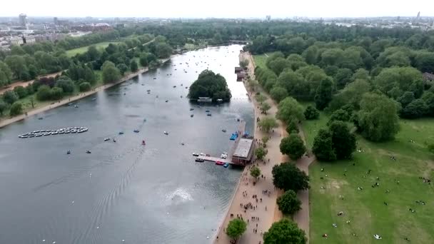 Piękny Krajobraz Hyde Park Londyn Wielka Brytania — Wideo stockowe