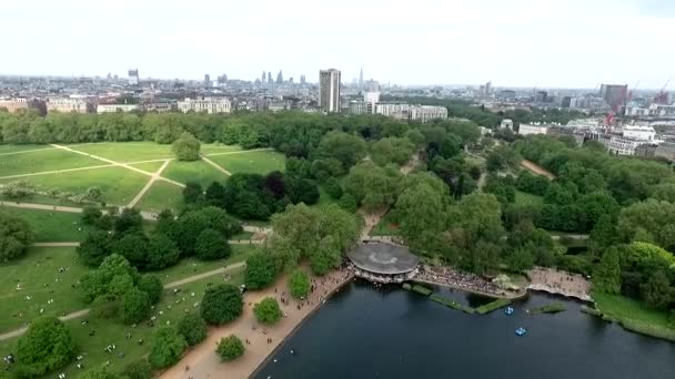 Красивий краєвид навколо Гайд-парк, Лондон, Велика Британія — стокове відео