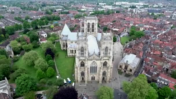 Angleterre Yorkshire York Cathédrale Style Gothique Anglais Église Métropole Saint — Video
