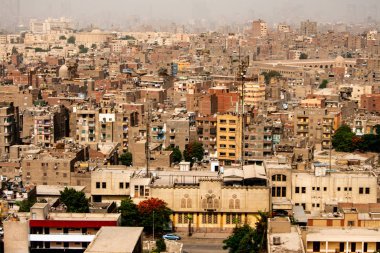 havadan görünümü şehir Kahire, Mısır, Afrika. Cairo Afrika kıtasında en büyük şehirdir