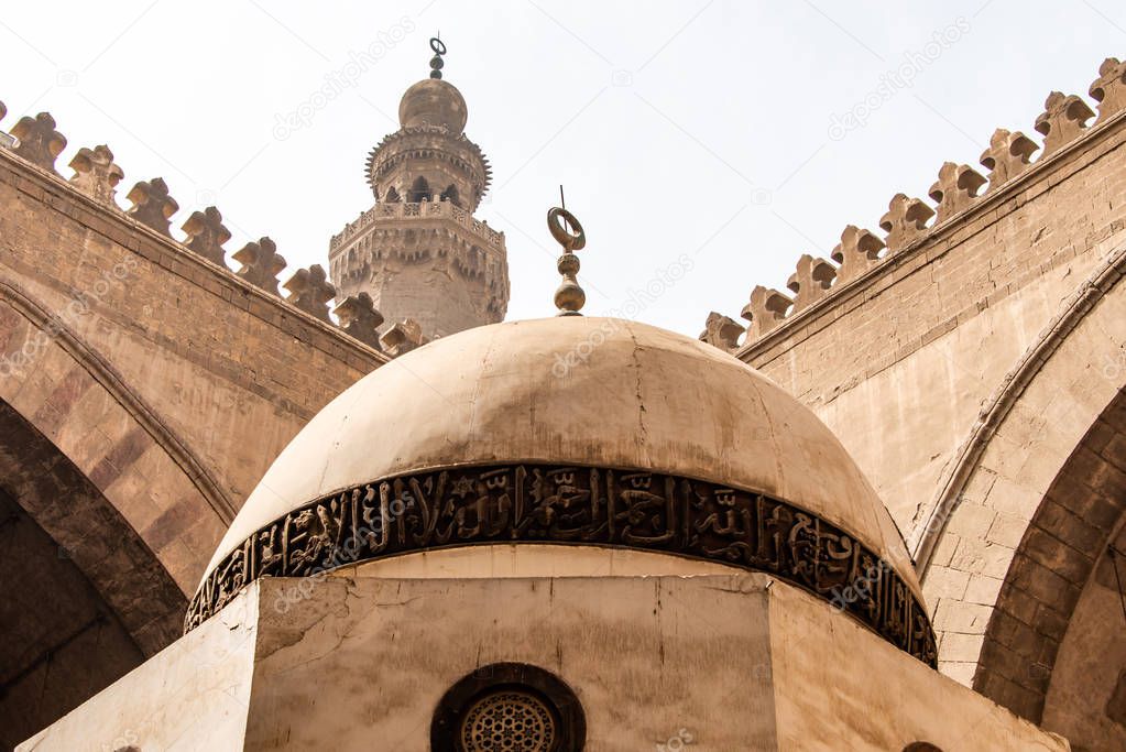 the great Mosques of Sultan Hassan and Al-Rifai in Cairo - Egypt