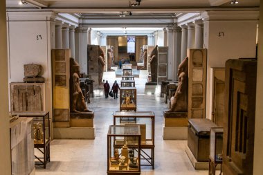 Kahire, Mısır, 25.05.2018 içinde müze Mısır eski eserler Antik Sanat geniş koleksiyonuna ev