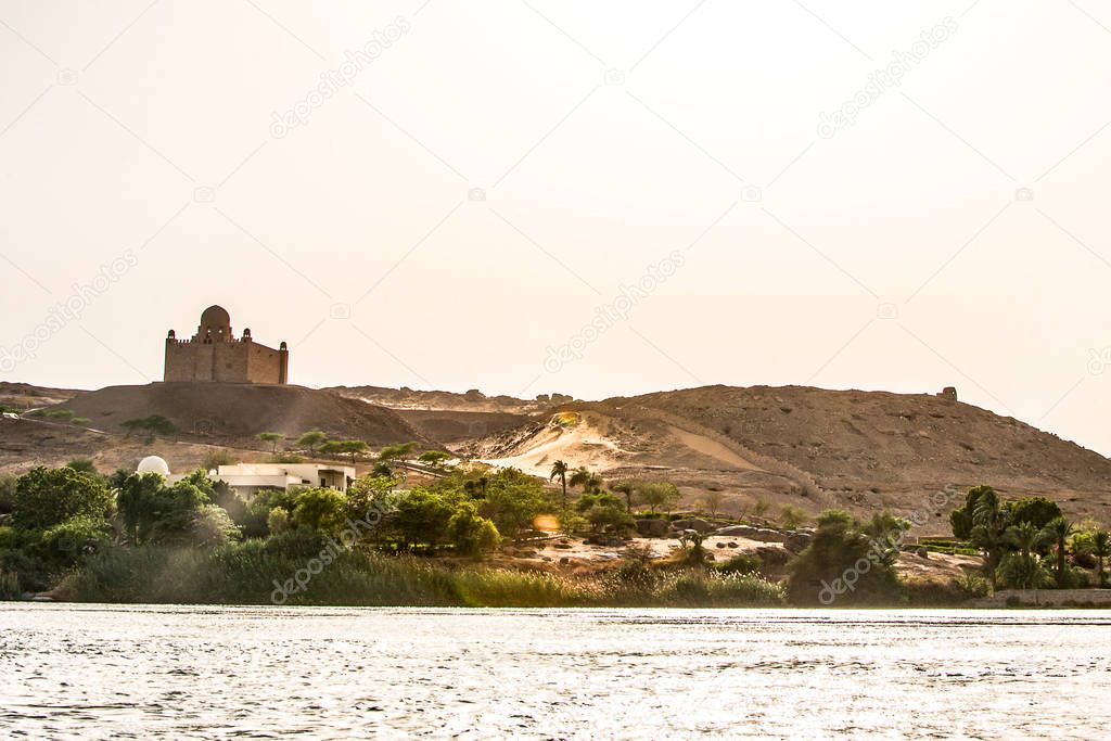 Mausoleum of Aga Khan Sultan Muhammed Shah located at Aswan Nile of Egypt