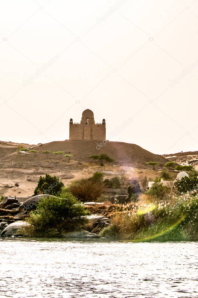 Mausoleum of Aga Khan Sultan Muhammed Shah located at Aswan Nile of Egypt