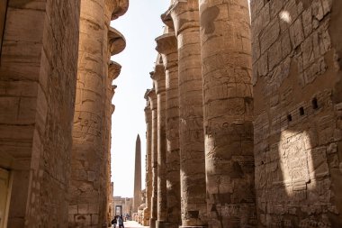 Luxor Mısır 23.05.2018 Karnak Tapınağı - Nil Nehri kıyısındaki Arkeoloji Harabesi Thebes Mısır