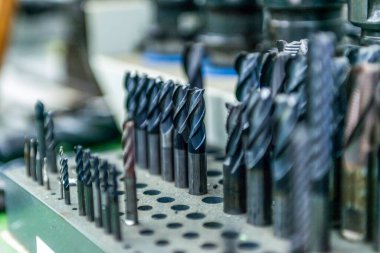 Metal işçiliğinde makine merkezi için kullanılan karpit Endmills 'in çeşitli kesme araçlarının boyutları düz yatıyordu