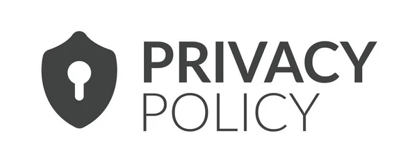 Adatvédelmi Politika Grafikus Fejléc Banner Vagy Pókháló Oldal Használt Szimbólum — Stock Vector