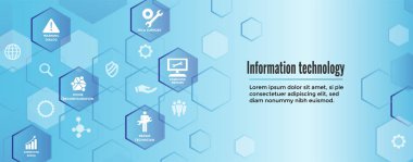 Bilgi teknolojisi Web Header Banner w anahtarı, tamirci, bilgisayar simgeler, vb. 