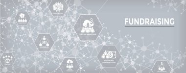 İnsanlar birlikte - fon farklı Online fikirler para simgesi ayarla Web Header banner ile çalışma