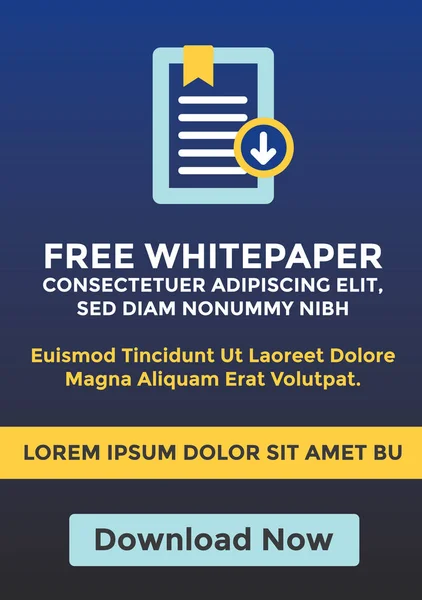 Free Whitepaper Ebook Descargar Plantilla Cta Con Texto Botón Reemplazables — Archivo Imágenes Vectoriales