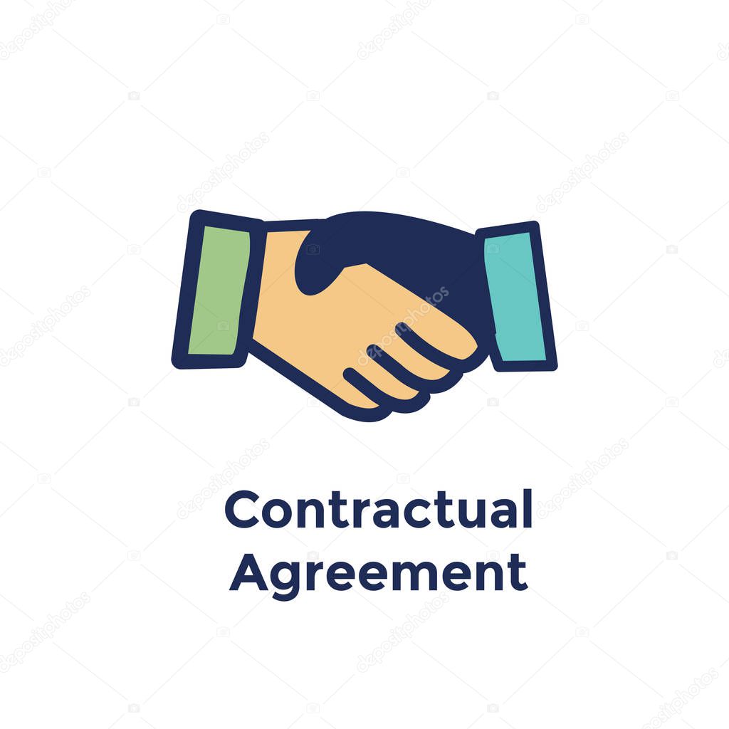 New Employee Hiring Process icon with Handshake for contract agreement