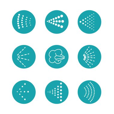 Simge - Aerosol püskürtme vektör simge w resimde birden çok stil ile sprey