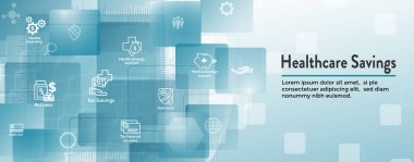 Tıbbi vergi tasarruf Web Header Banner ile sağlık tasarruf hesabı ya da esnek harcama rapor - Hsa, Fsa, vergi-korunaklı tasarruf