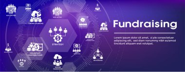 İnsanlar birlikte - fon farklı Online fikirler para simgesi ayarla Web Header banner ile çalışma