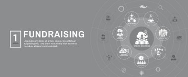 İnsanlar birlikte - fon farklı Online fikirler para simgesi ayarla Web Header banner ile çalışma