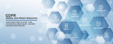 Gdpr ve Gizlilik Politikası Web başlık ve arka plan afiş