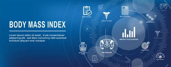 Imc Índice Massa Corporal Ícones Escala Indicador Calculadora —  Vetores de Stock