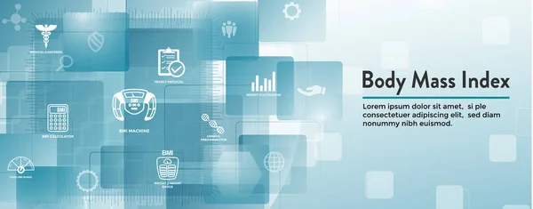 Índice Masa Corporal Imc Iconos Escala Indicador Calculadora — Archivo Imágenes Vectoriales