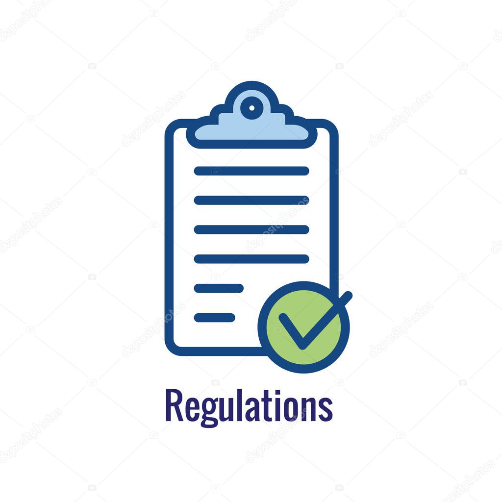 Drug Testing & Process Icon Vector Graphic with Rounded Edges