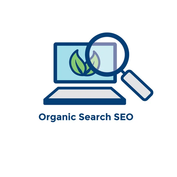 Ricerca Seo Web Header Hero Image Banner Con Crescita Organica — Vettoriale Stock