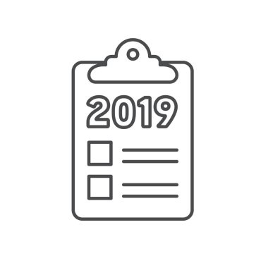 Yıl 2019 ve sanatsal tarz görüntüleri ile 2019 gol vektör grafiği