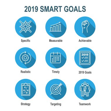 2019 gol vektör grafik w çeşitli akıllı hedef anahtar kelimeler akıllı.