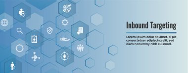 Dijital gelen pazarlama ve vektör simge seti ile Web reklam hedefleme