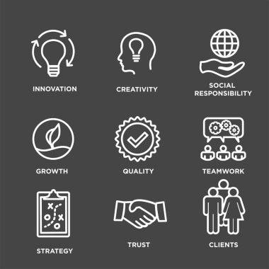 Çekirdek anahat veya satırı simgesi taşıma bütünlüğü ve amaç değerleri