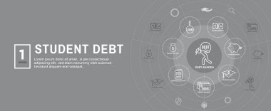 Yüksek lisans öğrencisi eğitim mali yardım için öğrenci kredi grafik Icon - kredi / yardım, hükümet kredi ve borç