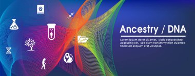 Soy / aile ağacı albümü simgesiyle Şecere Web Header Banner ve simge seti