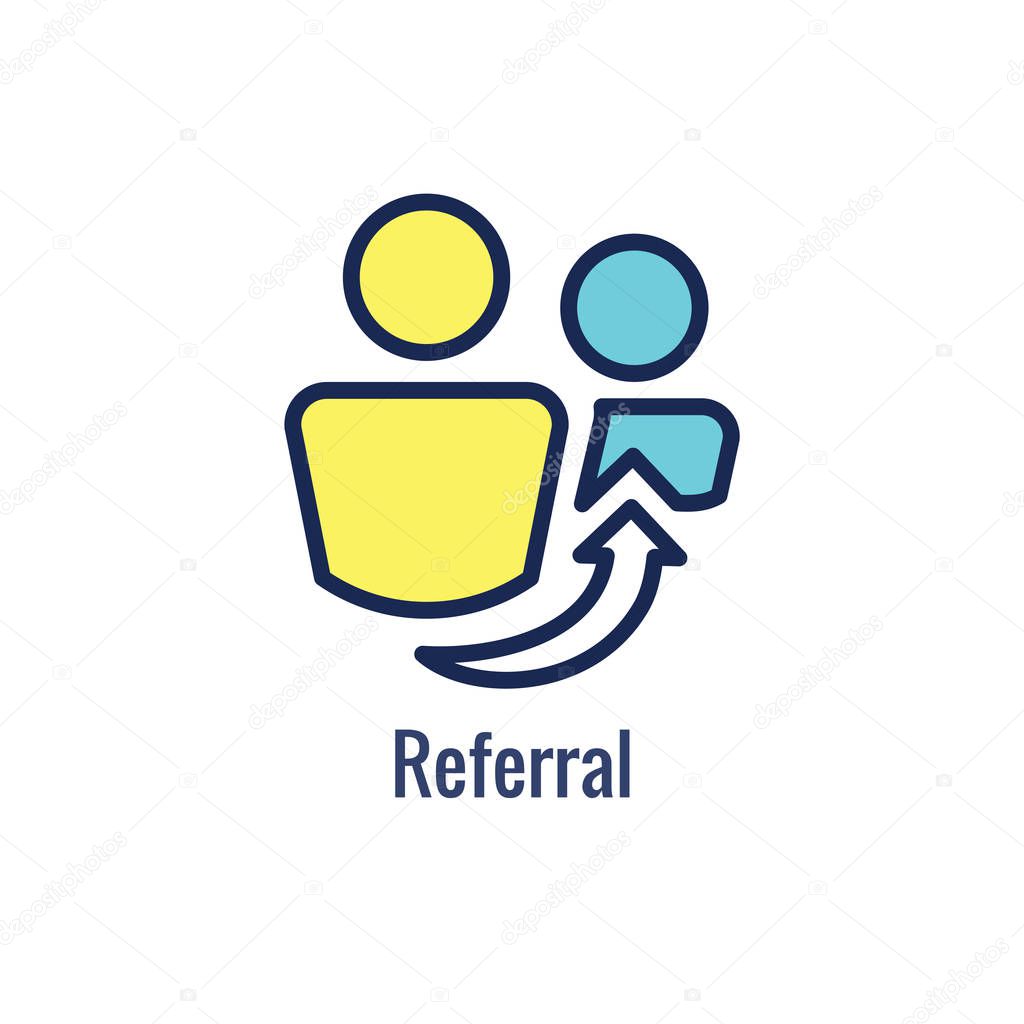 Referral Job Reference Icon  with recommendations, performance review, & etc ideas