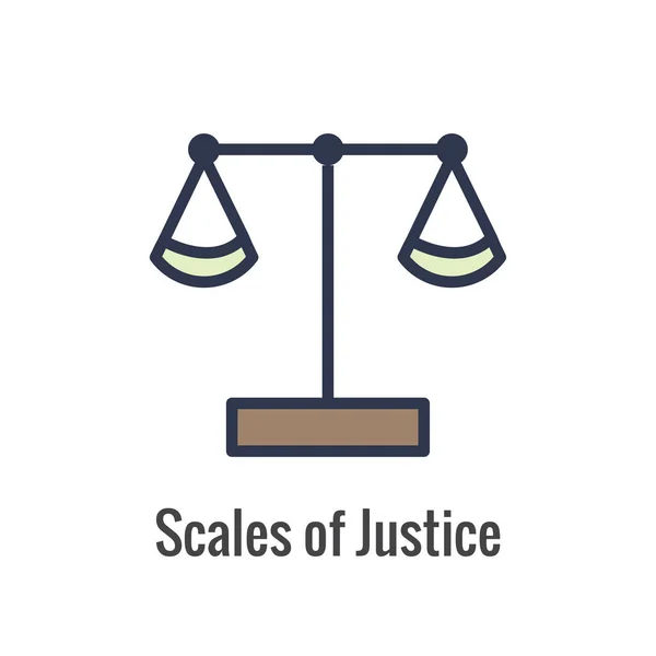 法律和法律图标设置与法官 陪审团 和司法图标 — 图库矢量图片