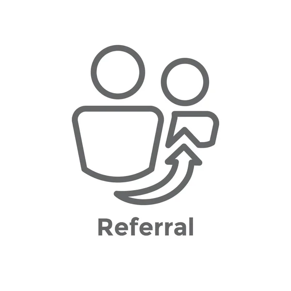 Referral Job Reference Icon Recommendations Performance Review Etc Ideas — Stock Vector