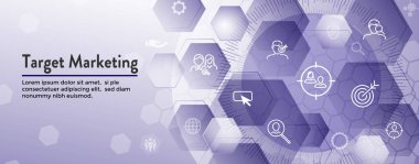 Hedef Icon Set - Web Header Banner pazarlama
