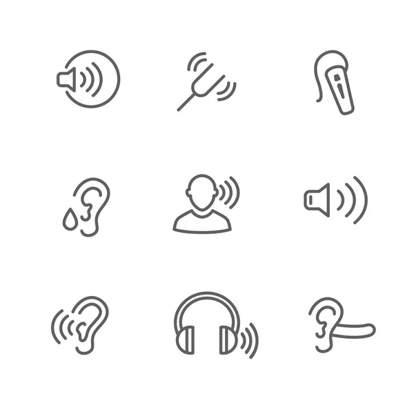 声音波图像集的助听器 — 图库矢量图片