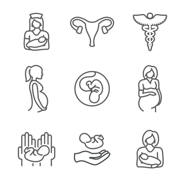 Medicina Pediátrica Baby Pregnancy Related Icon — Vetor de Stock