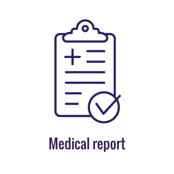 Medical Report outline or line flat vector icon - mobile applica