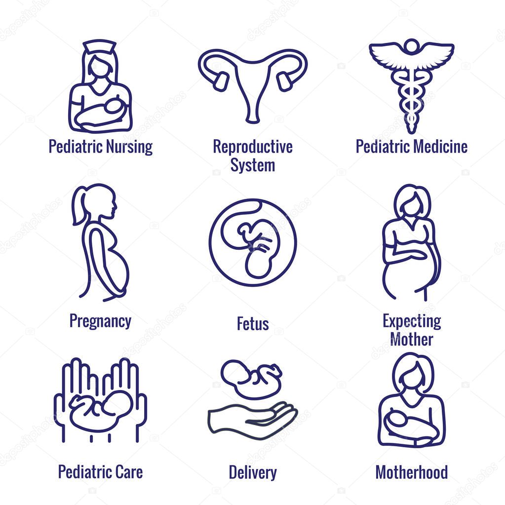 Pediatric Medicine with Baby / Pregnancy Related Icon