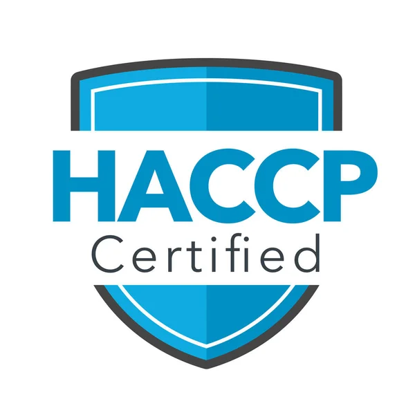 HACCP - Análisis de peligros icono de puntos críticos de control con premio — Vector de stock