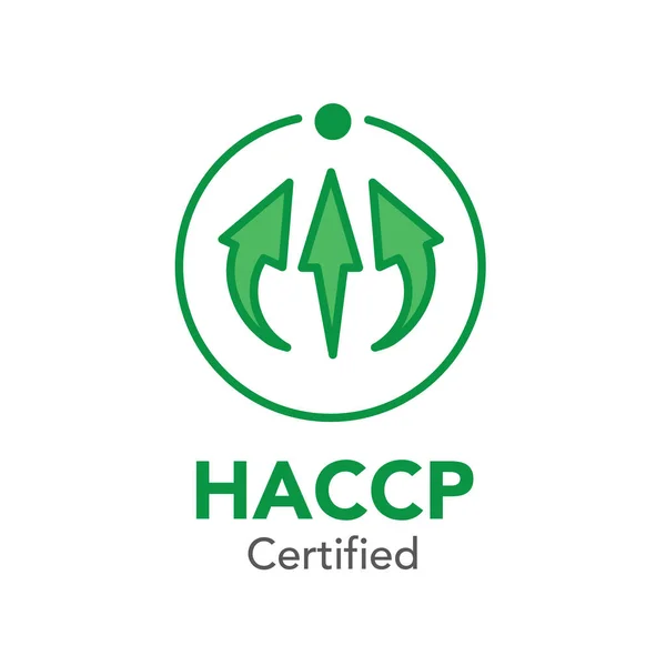 HACCP - Análisis de peligros icono de puntos críticos de control con premio — Vector de stock
