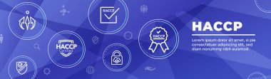 HACCP - tehlike analizi kritik kontrol noktalarını Icon set ve web