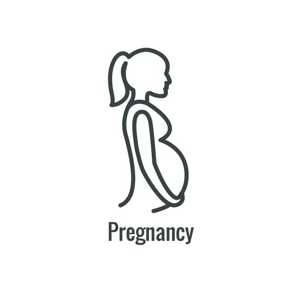 Pediatric Medicine with Baby / Pregnancy Related Icon — Stock Vector