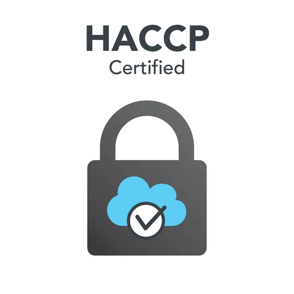 HACCP - Icône Analyse des risques et maîtrise des points critiques avec récompense — Image vectorielle