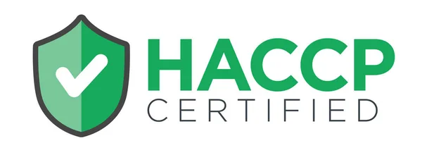 HACCP - Análisis de peligros icono de puntos críticos de control con premio — Vector de stock