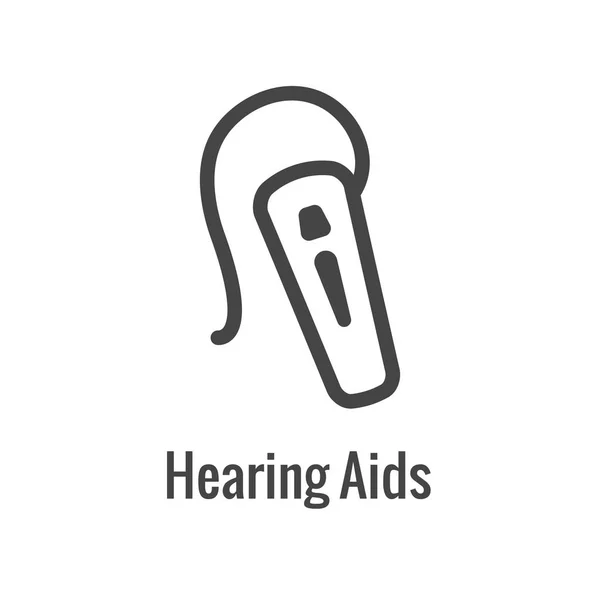 Høreapparat eller hørselstap lydbølgebildesett – stockvektor