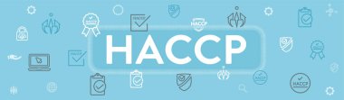 HACCP - tehlike analizi kritik kontrol noktalarını Icon set ve web