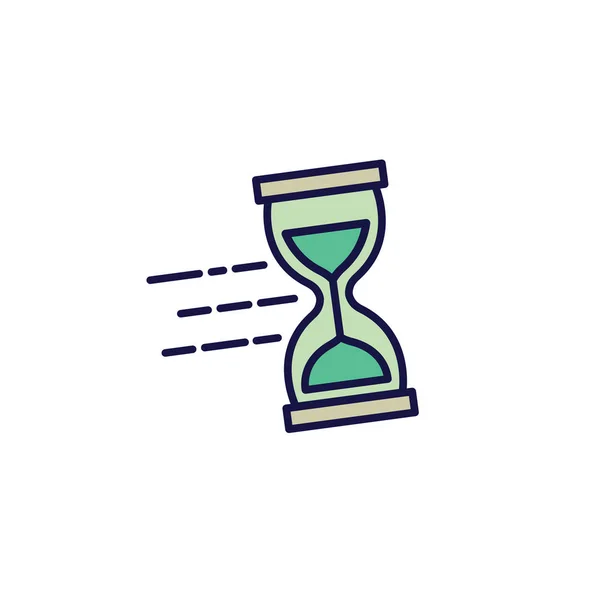 Icona di gestione del tempo con scadenza, fretta e simbolismo puntuale — Vettoriale Stock